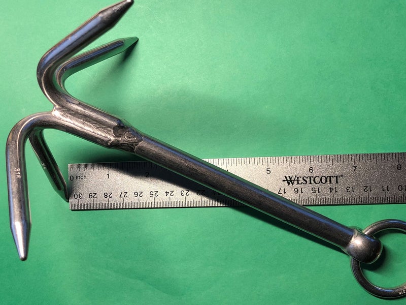 US Stainless Stainless Steel 316 Hook Anchor 8" (200mm) Marine Grade Grapple Grappling Hook - Image 2